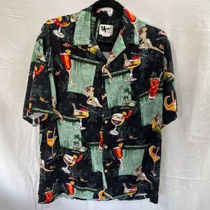 Mamo Don the Beachcomber Hawaiian Tiki Cocktail Shirt Size M